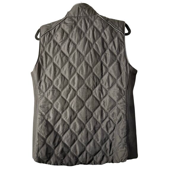 Chico’s Rib Trim Black Vest Size 12 Quilted (Chico’s Size 2) Large - Picture 3 of 13